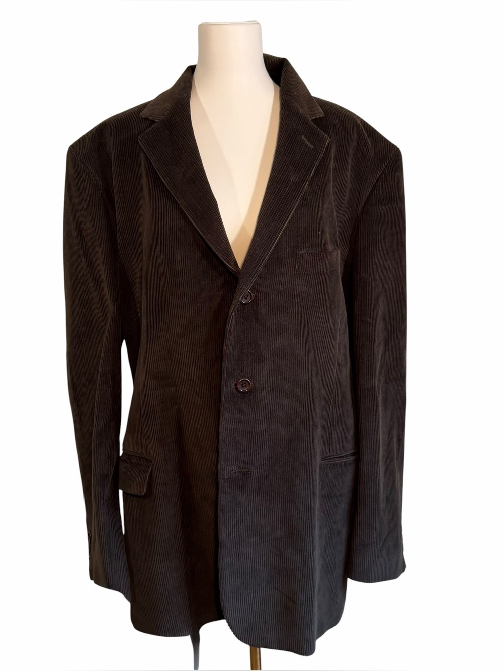 Vintage Nautica Chocolate Brown Corduroy Blazer Mens XL Dark Academia Fall 26